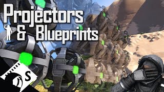 Space Engineers Tutorial Projectors and Blueprints tips tutorials and testing for survival [upl. by Bez]