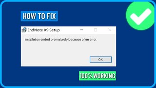 How to Fix Installation Ended Prematurely Because of an Error in Windows 111087 [upl. by Porett]