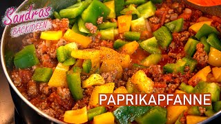 Paprikapfanne mit Reis und Hackfleisch  Paprika Pfanne Rezept [upl. by Narad394]