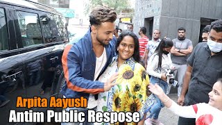 Arpita Khan Arrives With Husband Aayush Sharma To See Public Response Of ANTIM At Globus Salman Khan [upl. by Lazaro763]