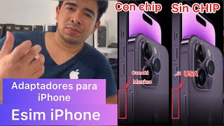 Adaptadores para iPhone 14 eSIM conversión con chip físico para recargas TELCEL sin contratar PLAN [upl. by Assirk205]