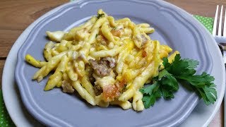 Pasta al forno con crema di zucca e salsiccia [upl. by Laraine657]