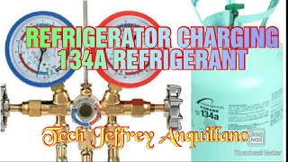 HOW TO CHARGE 134A REFRIGERANT TO ANY DOMESTIC AND COMMERCIAL REFRIGERATORS ENGLISH [upl. by Armahs]