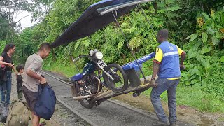 Genius Way They Transform Cheap Motorbikes Into Trains [upl. by Ddot]