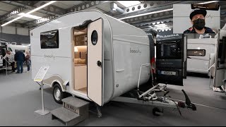 HOBBY BEACHY 420 CARAVAN CAMPING RV COMPACT TRAVEL TRAILER NEW MODEL WALKAROUND AND INTERIOR [upl. by Leunad941]