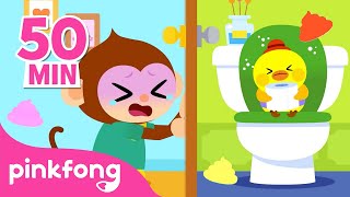 ¡Auchi Me duele la pancita💩  Buenos Hábitos para niños  Pinkfong Canciones ​Infantiles [upl. by Caffrey]