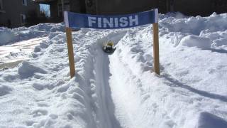 Bobsled Toy Run on Snow Track [upl. by Ocsic]