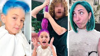 3 STORIE DI MAMMAGIULIA E FIGLIACHIARA DAL PARRUCCHIERE  CAMBIO LOOK CAPELLI COLORATI [upl. by Pedrotti493]