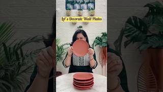 How to decorate Wall Plates Using Decopage paper sunitascreativeworld wallplatepainting homedecor [upl. by Aetnahs]