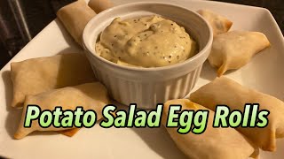 How to make a potato salad egg roll unique way to use leftovers Twisted Mike’s [upl. by Zanas]