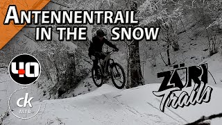 Antennentrail im Schnee  Uetliberg  Ein verrückter Ritt mit Stürzen  Züritrails  ck MTB [upl. by Goldwin]