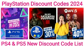 PlayStation Discount Codes 2024  PS4 Discount Codes 2024  Discount Codes for PS4 amp PS5  PSN Codes [upl. by Anoed]