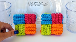 How to Crochet Woven Dishcloth DIY Tutorial and Pattern for Easy and Quick Gifts [upl. by Aicitel]