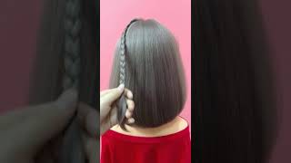 back to school hairstyles  easy hairstyleBeautiful and simple hairstyle for short hair [upl. by Najib]