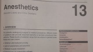 Anesthetics  PHARMACOLOGY [upl. by Erastes]