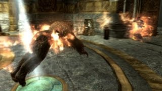 Fun With Skyrim  Werebear vs Volkihar Vampire vs Falmer Warmonger vs Draugr Death Overlord [upl. by Weinshienk590]