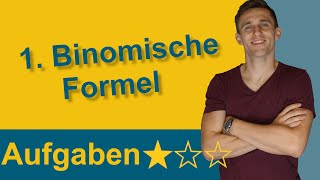 1 Binomische Formel  Übungsaufgaben mit Lösungen [upl. by Ahsilek724]