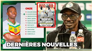 Sénégal Vs Guinée 🔥 11 De Départ Nampalyse Titulaire Objectif Des lions Assurer La Première [upl. by Lilith]