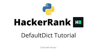 DefaultDict Tutorial  HackerRank Solution [upl. by Kimble319]