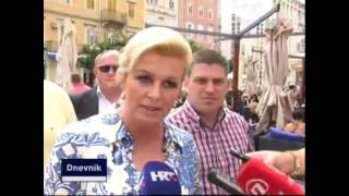 Kolinda Grabar Kitarović o racionalizaciji Ured predsjednika Dnevnik HTVa 1682014  HDZ 2014 [upl. by Norty980]