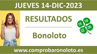 Resultado del sorteo Bonoloto del jueves 14 de diciembre de 2023 [upl. by Plante]