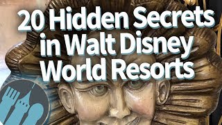 20 Hidden Secrets in Walt Disney World Hotels [upl. by Eyllek]