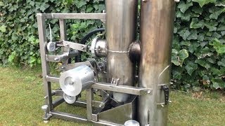 Stirling engine heissluftmotor  Home made hot air engine of stainlesssteel [upl. by Rolyak]