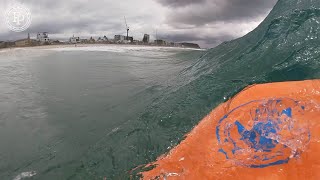 FIRST SURF BODY GLOVE BODYBOARD SHOREBREAK POV BODYBOARDING PALM BEACH GOLD COAST INCUBUS [upl. by Dorris]