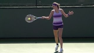 Victoria Azarenka in Super Slow Motion  Forehand and Backhand  BNP Paribas 2013 [upl. by Eitsyrk217]