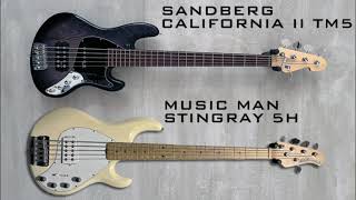 Music Man Stingray 5H VS Sandberg California II TM5 [upl. by Zimmermann961]