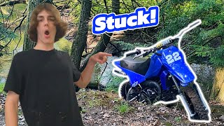 Riding sketchy trails on my pw80 enduro single track [upl. by Eceerehs]