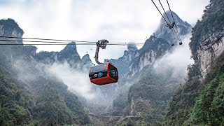 DoppelmayrGaraventa 26TGD quotTianmenshan Ropewayquot Zhangjiajie China 2019 [upl. by Anaed]