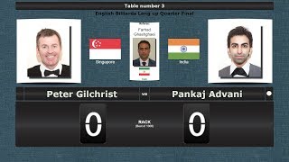 Billiards Long up 14 Final  Peter Gilchrist vs Pankaj Advani [upl. by Cinnamon]