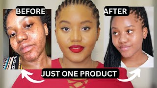 HOW TO GET RID OF DARK SPOTS WITH ONE PRODUCT  SERUM THAT WORKS [upl. by Sitruk798]