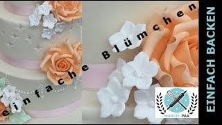 einfache FüllBlumen aus Blütenpaste [upl. by Nnagrom]