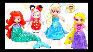 プリキュアアラモード ディズニープリンセスのドレスに変身❤ねんどの手作り衣装で️キュアマカロンたちを着せ替え⭐エルサ、ラプンツェル、アリエル、ミニー♪おもちゃ アニメ [upl. by Mastic270]