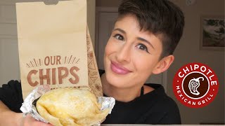 HUGE CHIPOTLE BURRITO amp CHIPS MUKBANG [upl. by Kcuhc]