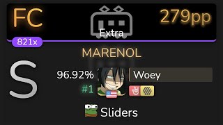 Live Woey  LeaF  MARENOL Extra HDHR 9692 1 FC  osu [upl. by Aneet]