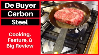 NEW Big De Buyer Carbon Steel Pan Review amp Cooking Feature [upl. by Kliber94]