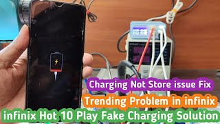 inifinix Hot 10 Play Fake Charging Problem Solution  infinix X688B Charging Not Store Fix [upl. by Neerehs846]