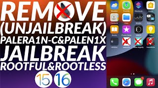 How to remove Palera1nCPalen1x Jailbreak Rootful amp Rootless  No Data Loss  Full Guide  2023 [upl. by Annahaj]