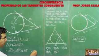 PROPIEDAD DE LAS TANGENTES A UNA CIRCUNFERENCIA DEMOSTRACION [upl. by Dis]