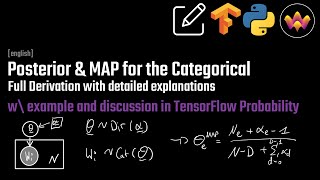 Posterior amp MAP for the Categorical  Full Derivation  example in TensorFlow Probability [upl. by Ynohtnacram]