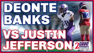 Deonte Banks vs Justin Jefferson Did the Giants Corner Hold His Own [upl. by Ynove245]