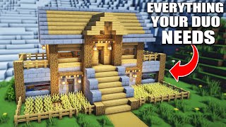 ⛏️ Minecraft  ULTIMATE Duo House 🏡  Build Tutorial for Survival [upl. by Eanel]