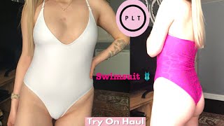 PRETTY LITTLE THING SWIMSUIT TRY ON HAUL [upl. by Ariela]