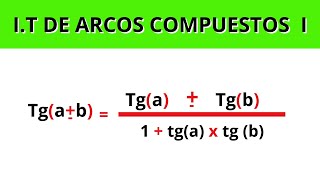 Identidades Trigonométricas de Arcos Compuestos I [upl. by Aremahs]