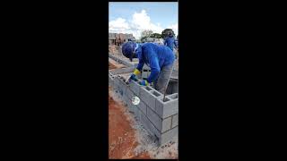 Concrete block laying [upl. by Yelsnia]