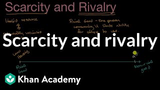 Scarcity and rivalry  Basic Economic Concepts  Microeconomics  Khan Academy [upl. by Toddie520]