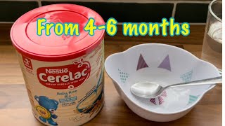 Review  How to make BABY RICE  Nestle CERELAC infant cereals with milk From 46 months [upl. by Aubreir]